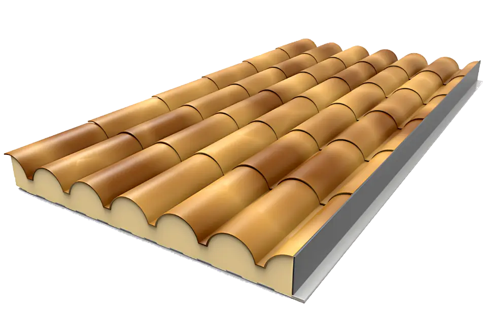 Panneaux sandwich bac acier isolant pour couverture toiture isolée.