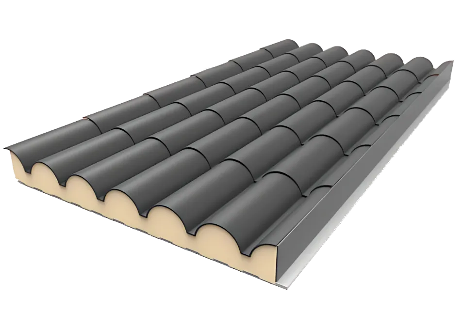 Panneaux sandwich bac acier isolant pour couverture toiture isolée.